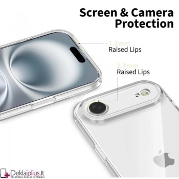 Silikoninis dėklas su kameros apsauga 2.0 mm storio - permatomas (Apple Iphone Air) Silikoninis dėklas su kameros apsauga 2.0 mm storio - permatomas (Apple Iphone Air)